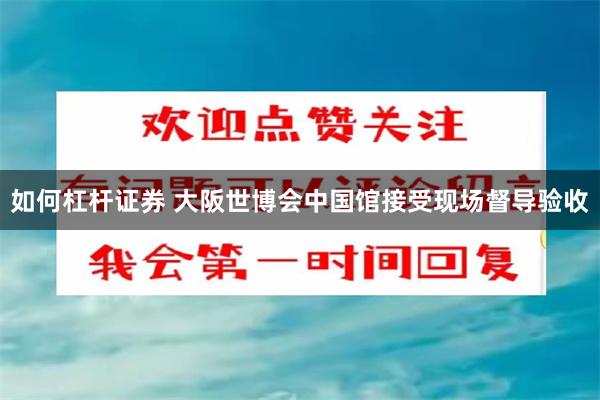 如何杠杆证券 大阪世博会中国馆接受现场督导验收