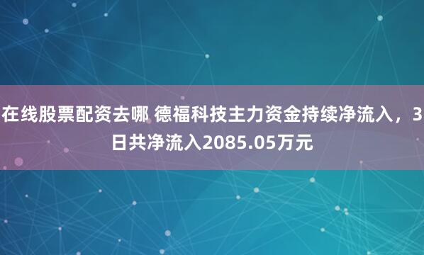 在线股票配资去哪 德福科技主力资金持续净流入，3日共净流入2085.05万元